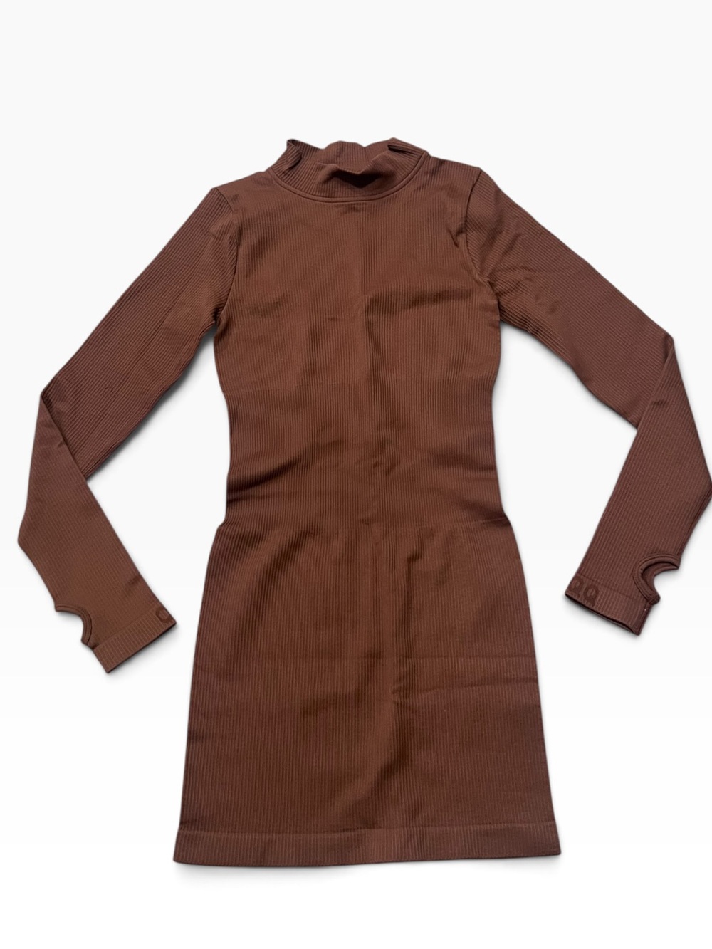 OQQ Mock Neck Ribbed Long Sleeve Bodycon Dress NWOT Size Small